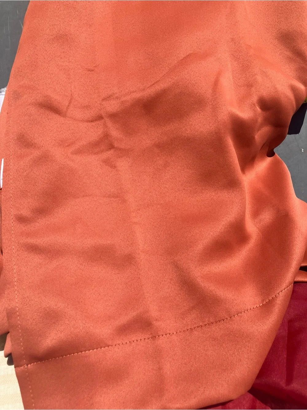 Orange Window Curtain 2 Panels